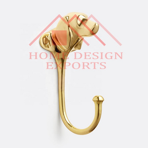 Dog Shape Brass Wall Hook Hanger Arrival Brass Polished Animal Wall Hook for Key Holder Unique Bathroom Towel Hook Best Seller