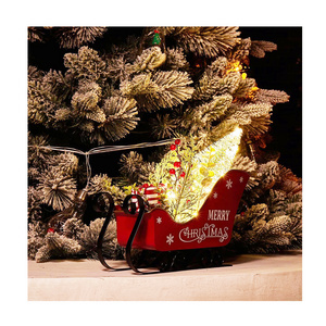 Red Metal Christmas Sleigh