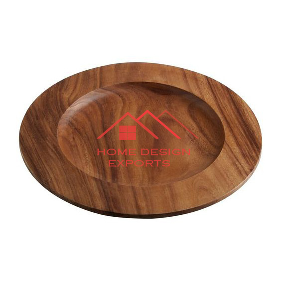 Pearl Wood Charger Plate In Natural Polished Finished Hot Selling Handmade Food Serving Wooden Plate At Cheap Price In Low MOQ