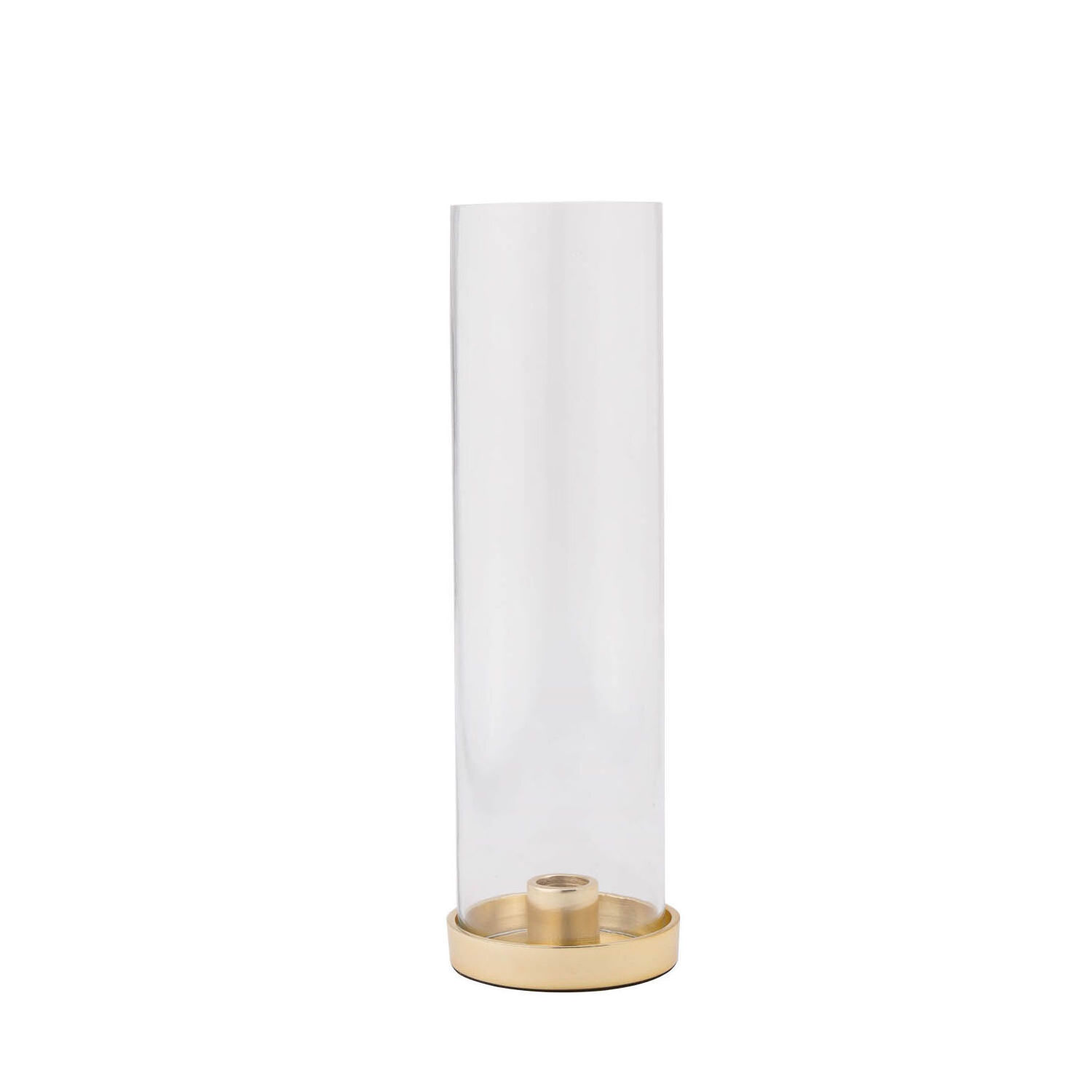 Modern Glass Cylinder Hurricane Candle Holder for Table Centerpieces High Quality Metal Hurricane Glass Votive Candle Holder