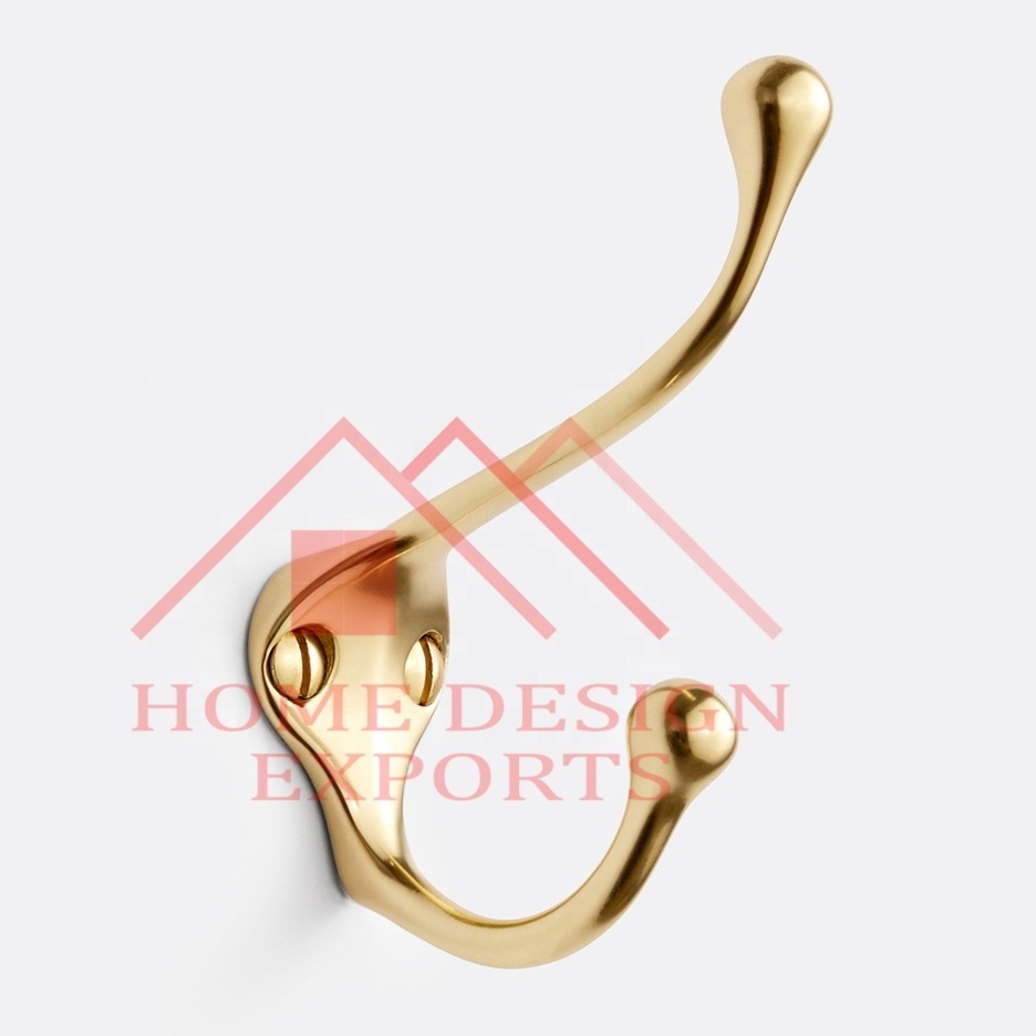 Metal Brass Antique Nickel Double Coat Wall Hook Hanger 2024 Premium Quality Metal Brass Wall Hanger Hook for Bathroom Towel