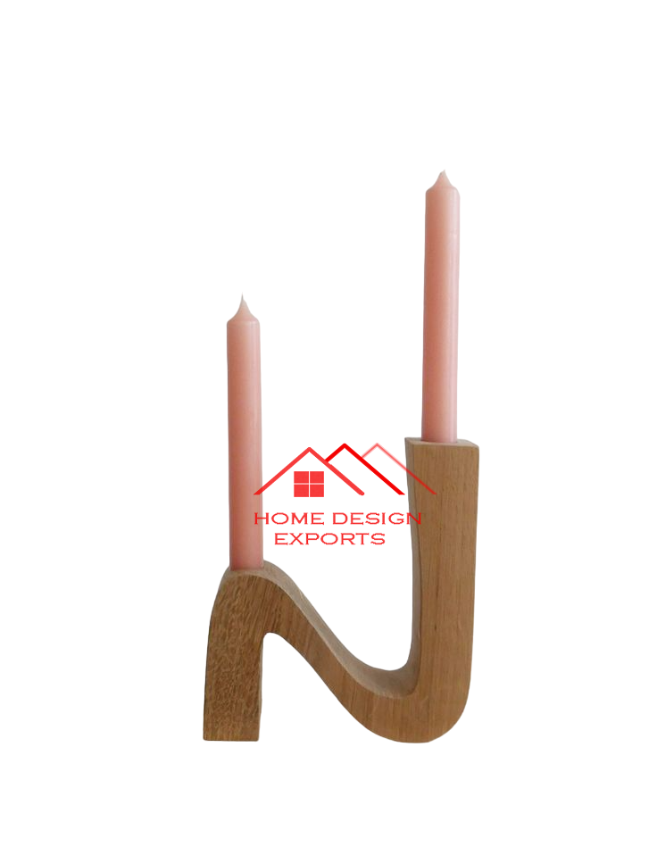 2024 Latest Design Arica Wood Morden Home Decor Wooden Accessories Wooden Candle Holder For Home Hotel And Restaurant Use