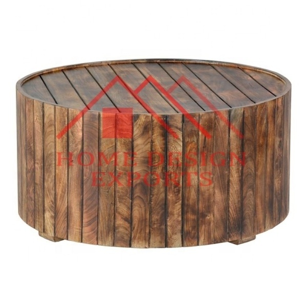 Diamond Shaped Modern Wood Coffee Table with Smooth Top Brown High Quality Low Prices Acacia Wooden Coffee Table