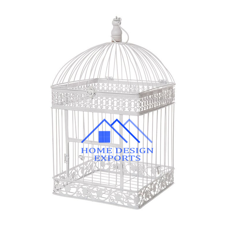 Latest Design Metal Iron Hanging Birds Cage for Outdoor Decor High Quality Fancy Iron Birds Cage for Indoor and Outdoor