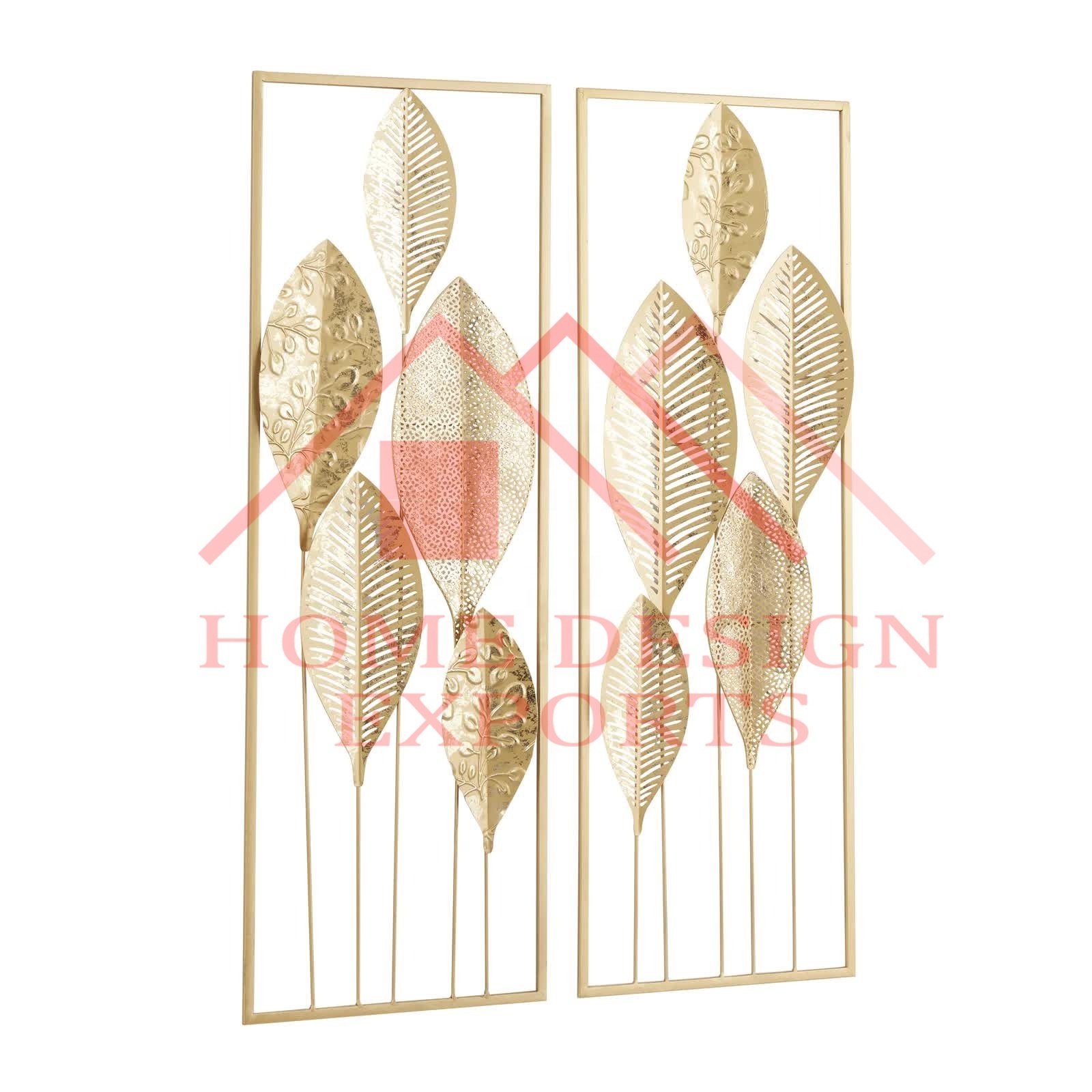 3 Piece Metal Palm Leaf Wall Art Decor Set of 3 For Home Hotels & Restaurants Table Wedding Deco Iron Wall Art Hanging