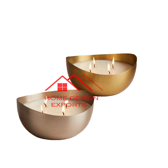 Hand Engraving Design Antique Golden Finished Brass Metal Candle Holder With Glass Luxury Home living Room Decor Candle Votive