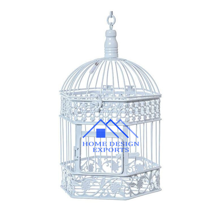 Latest Design Metal Iron Hanging Birds Cage for Outdoor Decor High Quality Fancy Iron Birds Cage for Indoor and Outdoor