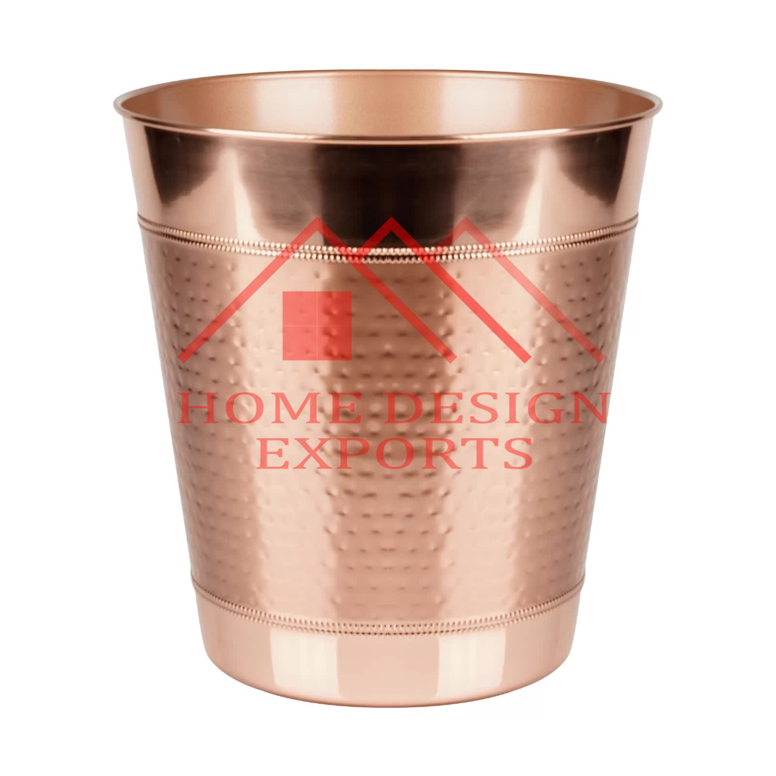 Metal Dust Bin for Kitchen Use Hot Selling Copper Waste Bin for Office High Quality Iron Trash Bin for Indoor and Outdoor Decor