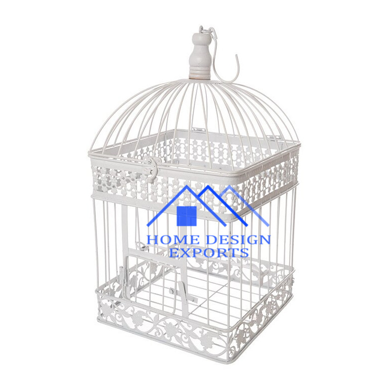 Latest Design Metal Iron Hanging Birds Cage for Outdoor Decor High Quality Fancy Iron Birds Cage for Indoor and Outdoor