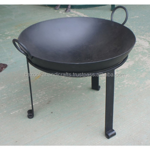 Indian Fire Pit Bowl, Wrought Iron Fire Bowl, Outdoor Fire Bowl