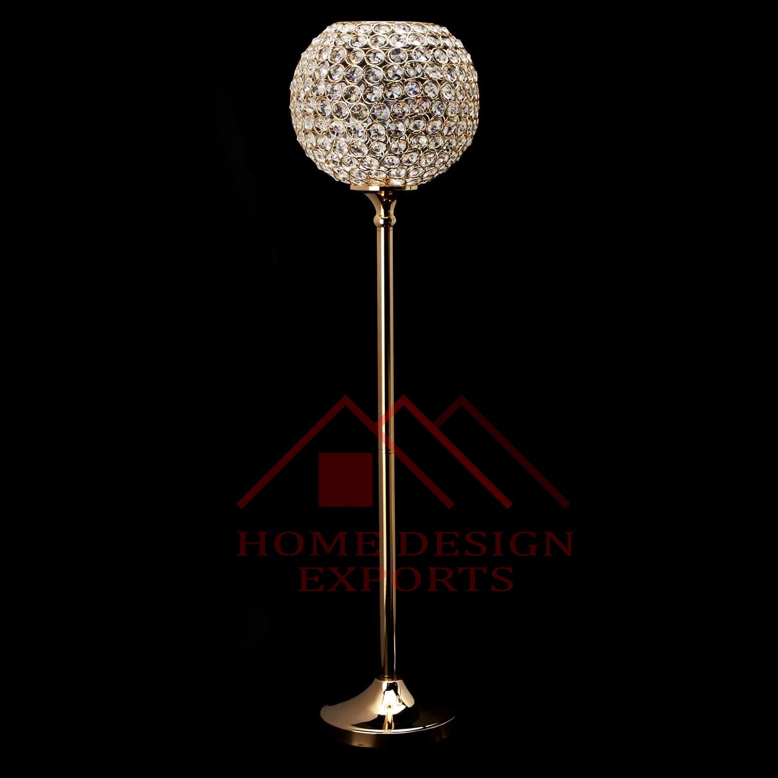 Tall Crystal Globe Votive Candle Holder for Wedding Decorations Wholesale Lowest Price Metal Tall Candle Holder Crystal Votive