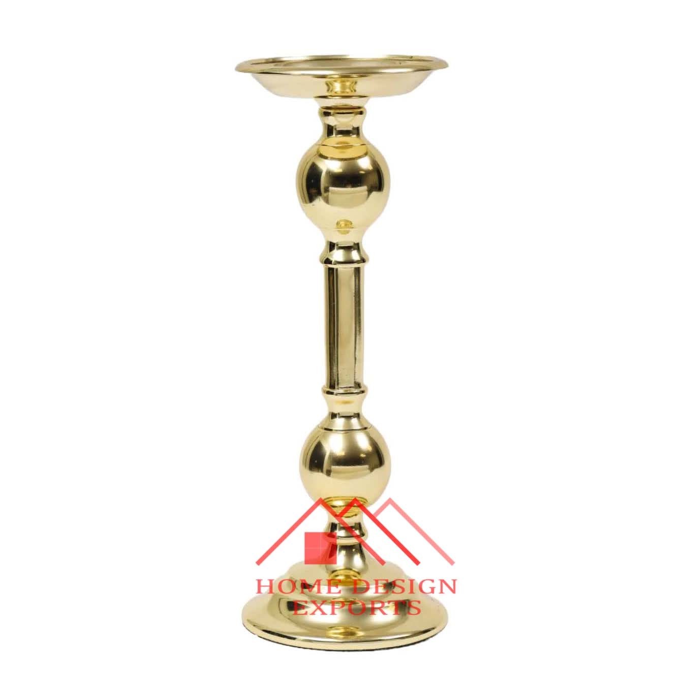 Decorative Floor Centerpieces Large Candle Pillar Holder for Wedding Floor Centerpieces Decorative Unique Gold Candelabra