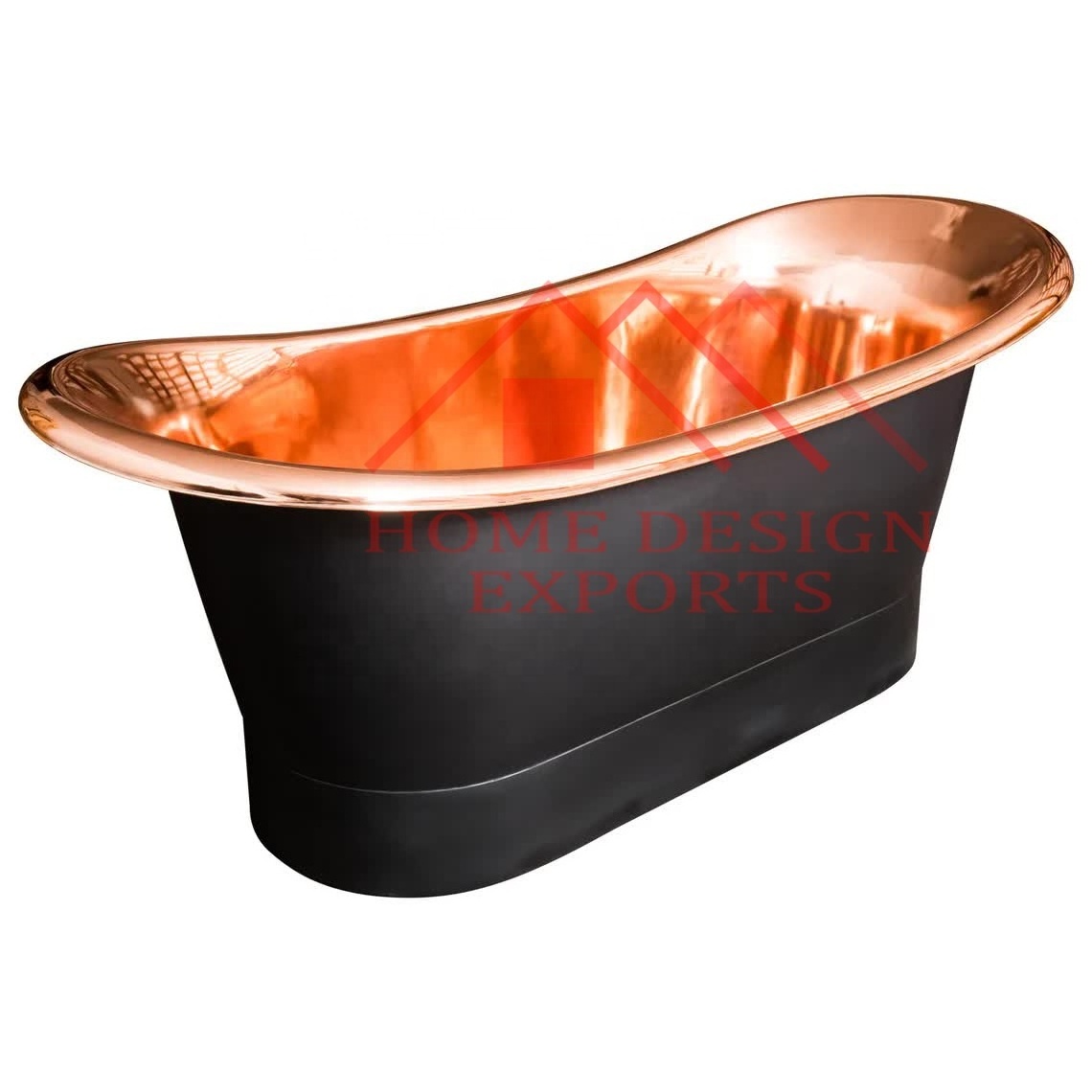 Adult Copper Bath Tun Freestanding for Bathroom Usage High Quality Good Selling Metal Copper Polished Bath Tubs Freestanding