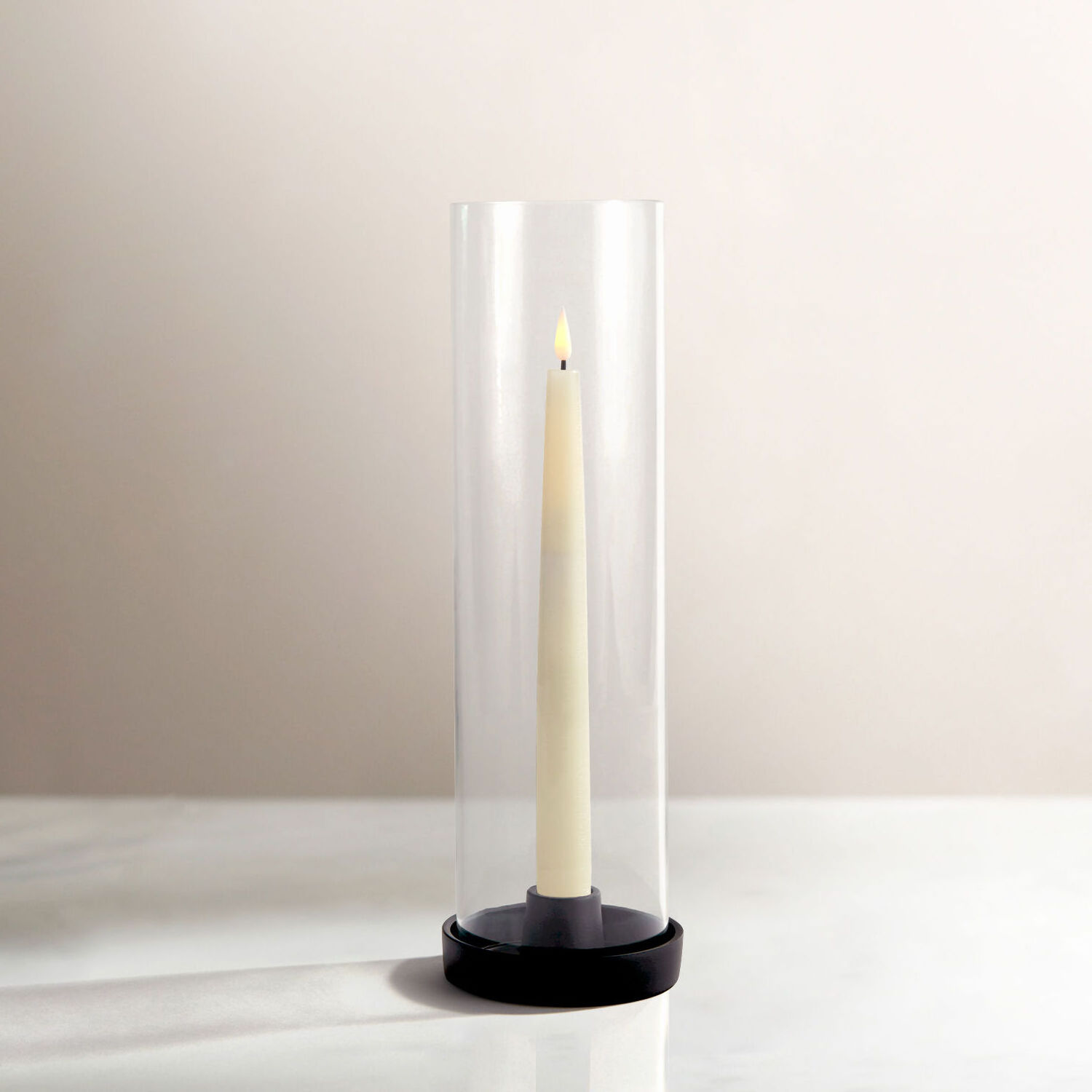 Modern Glass Cylinder Hurricane Candle Holder for Table Centerpieces High Quality Metal Hurricane Glass Votive Candle Holder