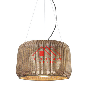 Rattan Hanging Pendant Lamp for Hotels & Restaurant Decor Handmade Rattan Pendant Light Lamp for Living Room & Bedroom