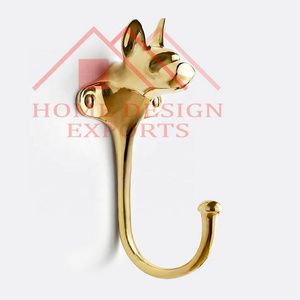 Metal Brass Bull Dog Wall Hook Hanger Latest Design Animal Wall Hook for Bathroom Towel New Arrival Coat Rack Hook Hanger