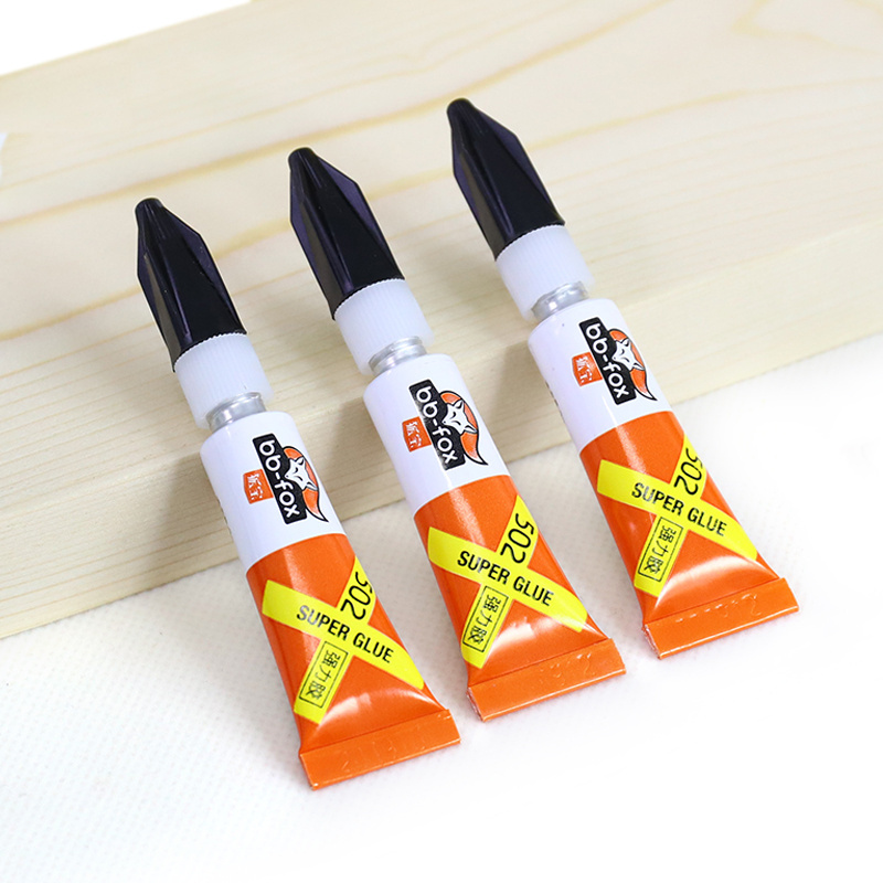 Top quality small super glue 502 for rubber super stick quick dry adhesive 3g