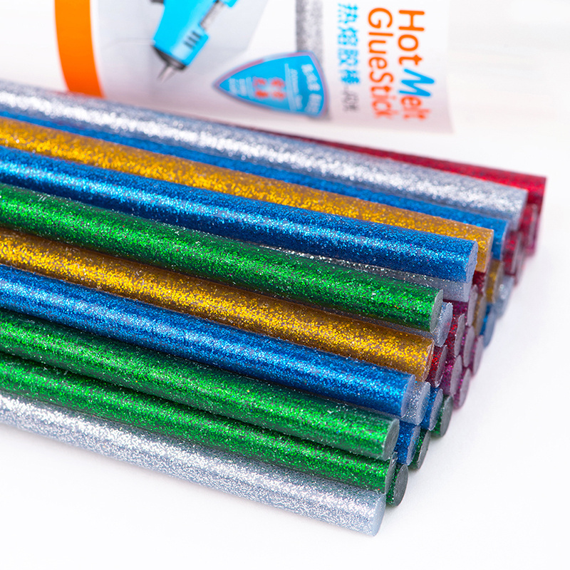 Big factory  supplier high quality  hot melt glue sticks glitter for school  student diy 11*200mm