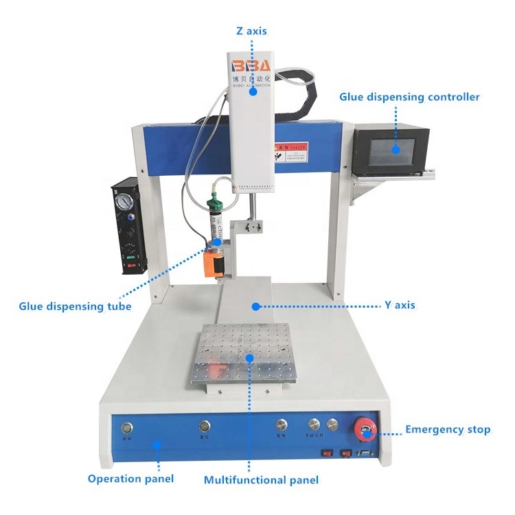 High speed automatic glue dispenser for epoxy ab glue glue spreader machine