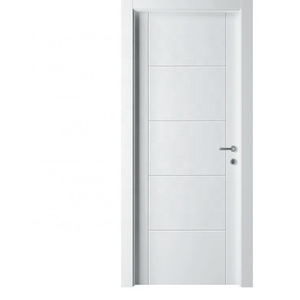 Classic  Line Door Design European Style  House Room Sound Proof  Primer Painted White Custom Interior  Doors