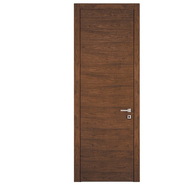 Wholesale Wood Veneer Walnut Door Skin Unfinished Wooden Tall Door Swing Sliding Custom Made Entrance Doors