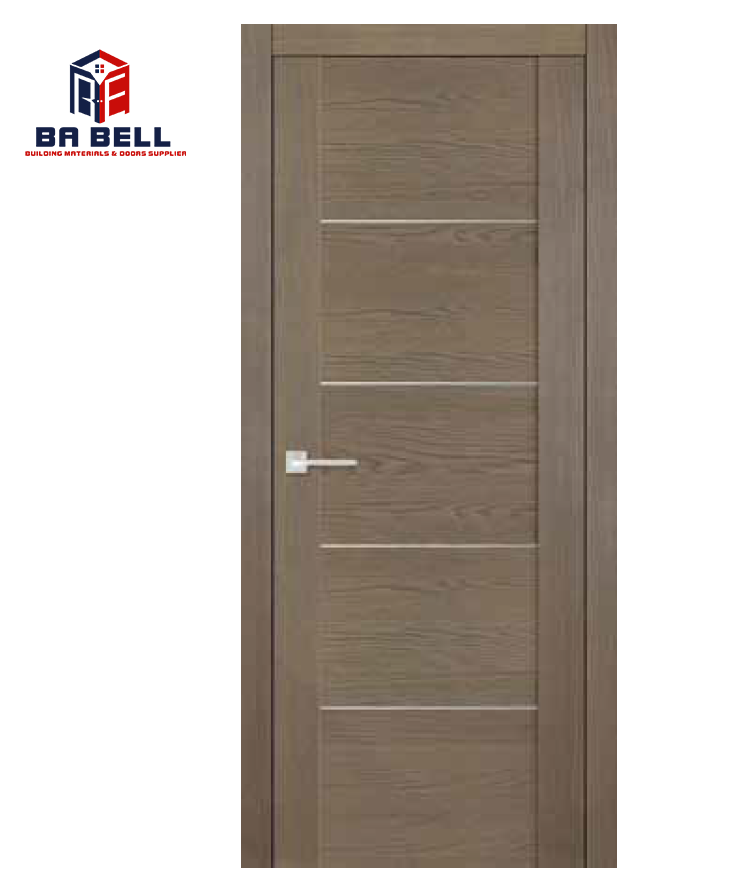 China Supplier MDF Wood Veneer Durable Interior Office Doors with Windows Bathroom Wooden Internal Doors