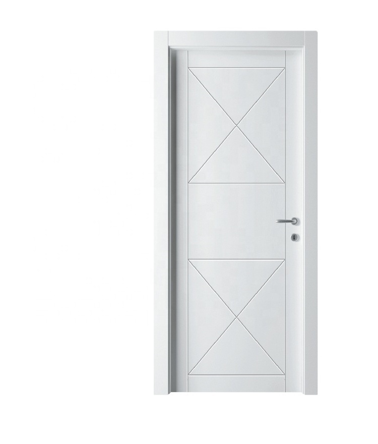 Latest  Modern Style Cheap Sound Proof  Primer Painted White Custom Molded Interior Room  Doors