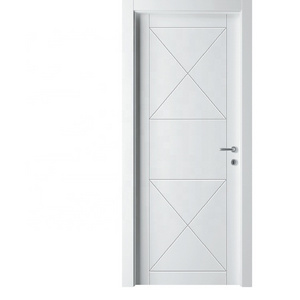 Latest  Modern Style Cheap Sound Proof  Primer Painted White Custom Molded Interior Room  Doors