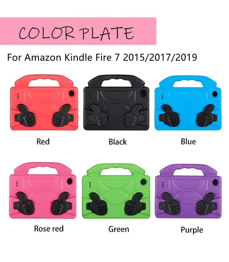 For Amazon Kindle Fire 7 9th  2019 Case Kids Tablet Protector Shell EVA Hand-held Cover for Kindle Fire7 2017 2015