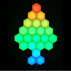 RF Remote Controlled LED Quantum Light 2020 NEW  Honeycomb  Modular LED Hexagonal Combination Lamp For Wall Decoration