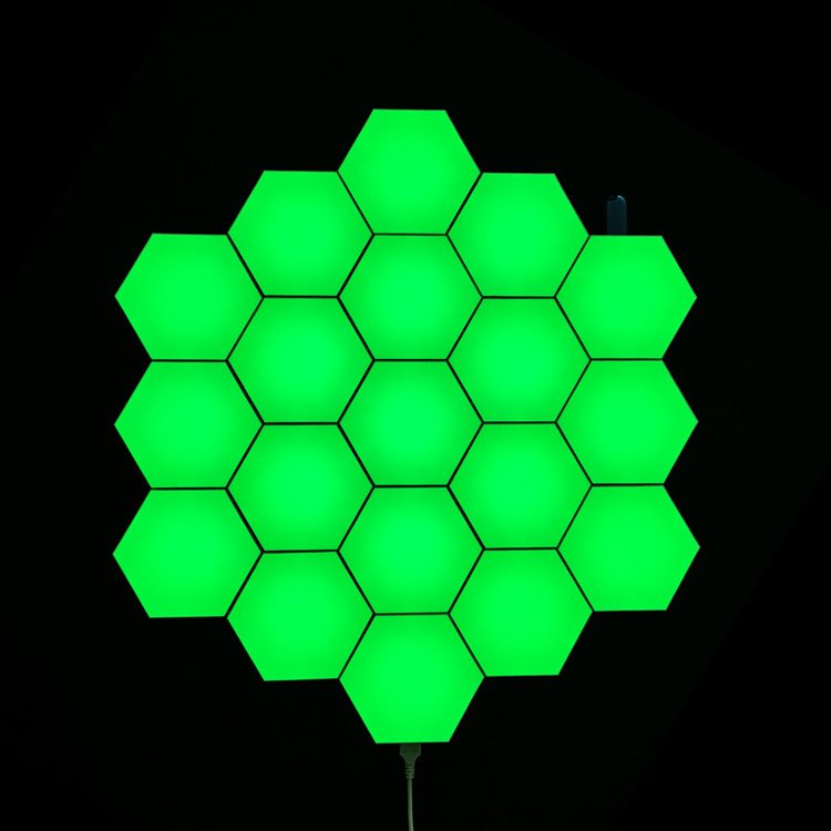 RF Remote Controlled LED Quantum Light 2020 NEW  Honeycomb  Modular LED Hexagonal Combination Lamp For Wall Decoration