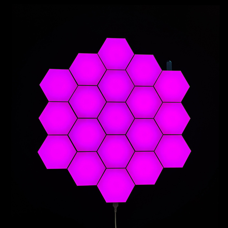 RF Remote Controlled LED Quantum Light 2020 NEW  Honeycomb  Modular LED Hexagonal Combination Lamp For Wall Decoration