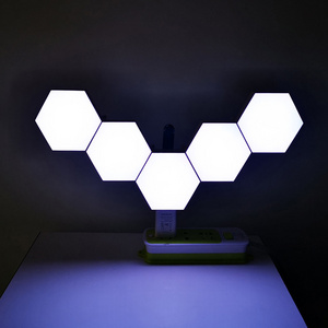 Free DIY Smart Rhythm Music Syncing Honeycomb Smart LED Light Panels New Design APP Control Wall lamp Hexagonal Modular Lamp  CE