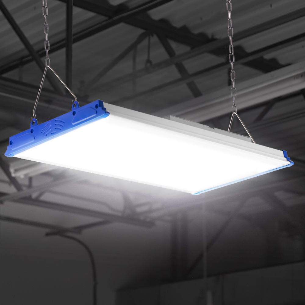 AC120-277V Commercial Lighting High Lumen 130LM/M LED Linear High Bay Shop Light for Garage Warehouse