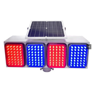 Solar Powered Warning Lights Double-sided Road Integrated Flash Light