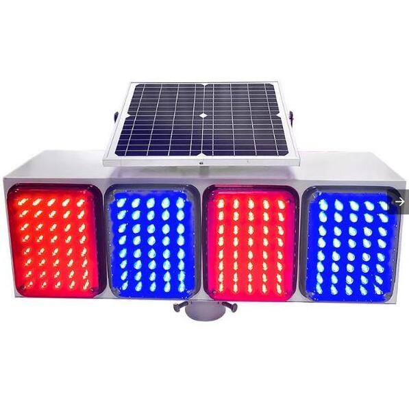 Solar Powered Warning Lights Double-sided Road Integrated Flash Light