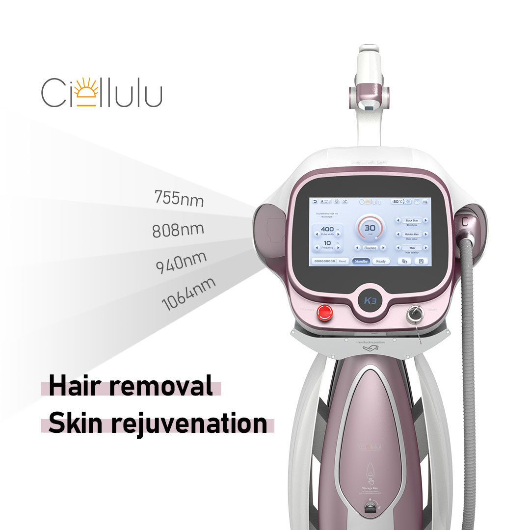 CIELLULU New upgrade  755 808 1064nm diode laser hair removal machine Professional laser hair removal