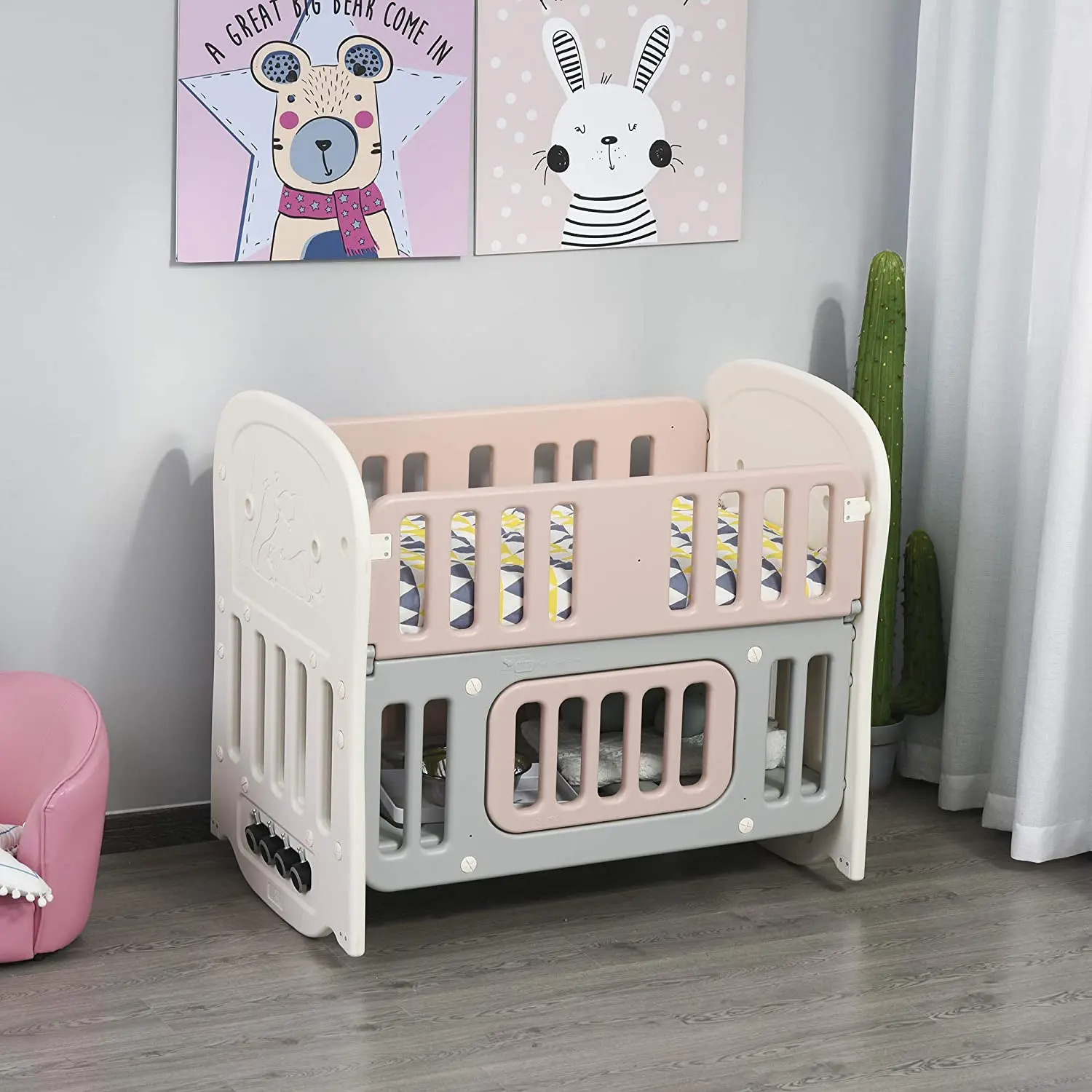 Baby bedroom furniture adjustable height baby crib bed cunas de bebes cribs for babies