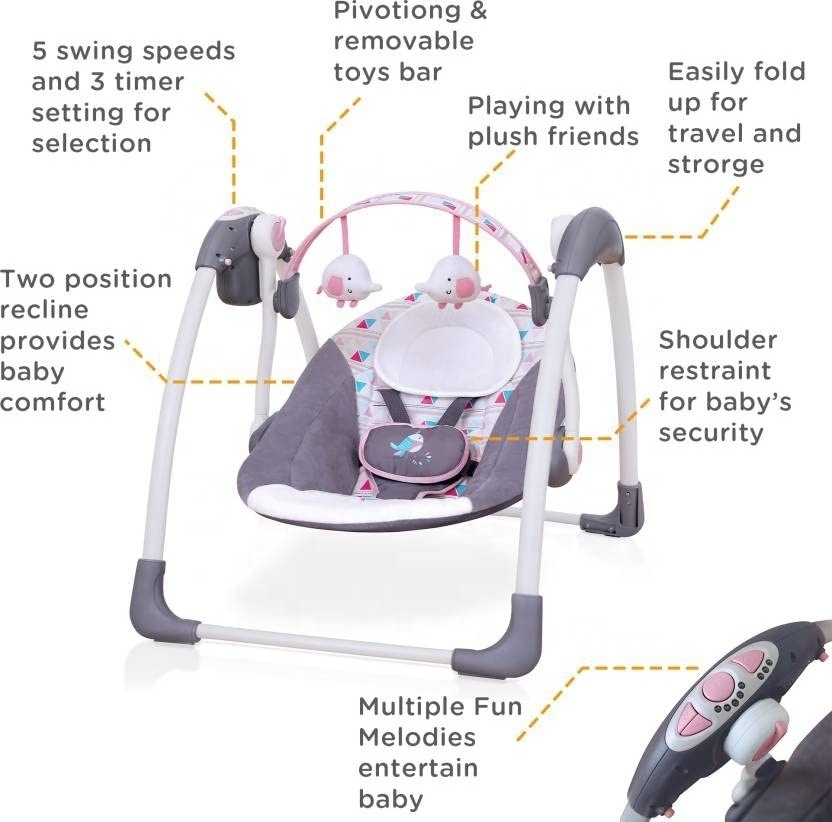 Multifunction rocking chair cradle cribs baby electric swing bed for new born sleeping