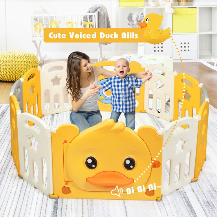 Luxury Popular Toddler Plastic Fence Indoor Corral Para Bebes Children Folding Play Yard Baby Safety Fence Playpens For Baby