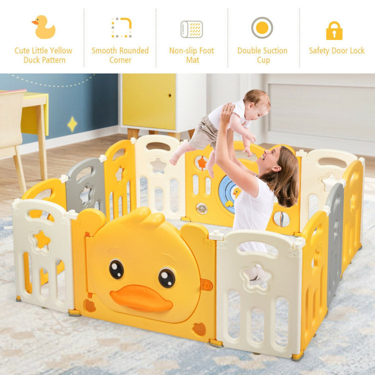 Luxury Popular Toddler Plastic Fence Indoor Corral Para Bebes Children Folding Play Yard Baby Safety Fence Playpens For Baby