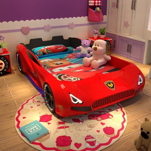 children car race bed for kids boy house bedroom furniture