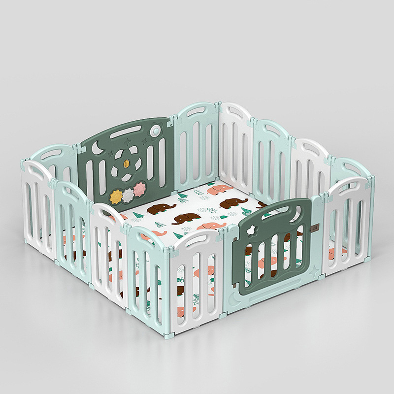 Foldable Safety Fence Large Square Portable Mesh Kids' Playpen Bed Toddler Fences Indoor Play Pen Yard Baby Playpens With Gate