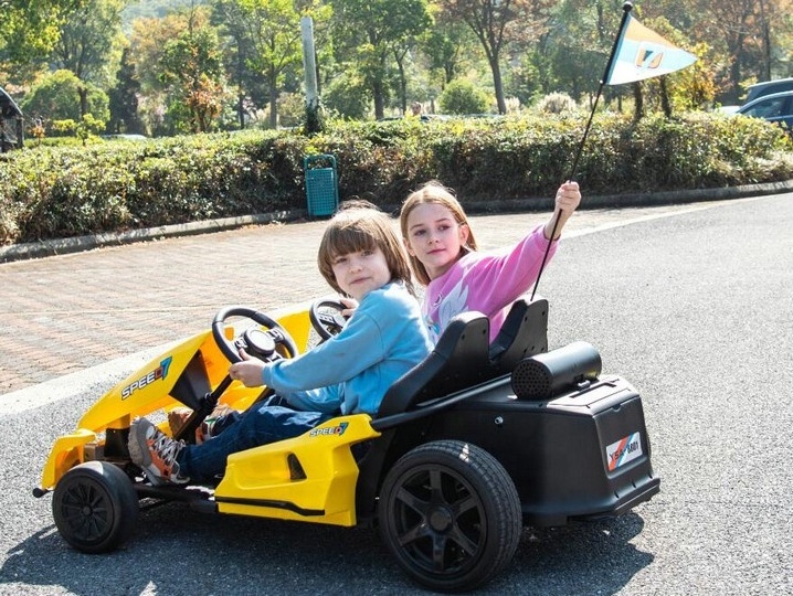 2023 go kart oversized ride on car for kids 2 seater kids car electric 48v 4 engine battery