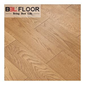 BBL waterproof wood veneer+spc core 8mm wide engineered oak hard wood flooring