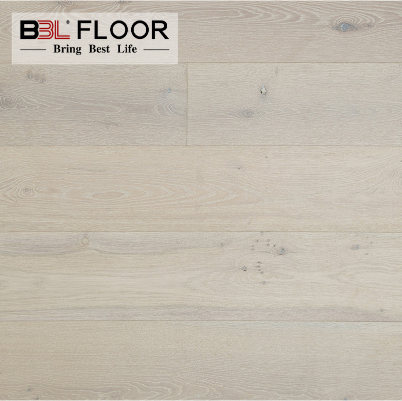 Smoked White Washed Color And Natural Oiled Brushed oak Three Layers Engineered Wood timber Flooring