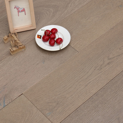 BBL  wire brushed wooden floor tile European oak parquet 14mm engineered soild hardwood timber flooring