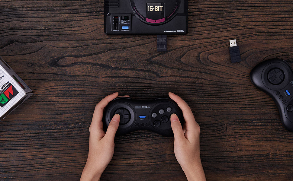 8Bitdo M30 2.4G Wireless Gamepad for Sega Genesis Mini and Mega Drive Mini - Sega Genesis controller for Nintendo Switch