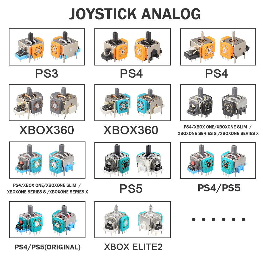 3D Analog Joystick Replacement for PS5 PS4 XBOX NS Switch Controller Thumbsticks Controller Drift Damaged Joystick Replacements