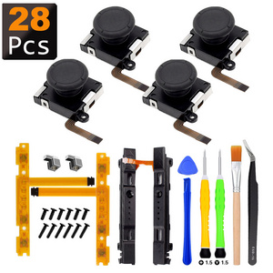 Joystick Repair Kit for NS Controller,3D Analog Sticks Replacement  with Screwdriver and Prying Tools for NS Controllers